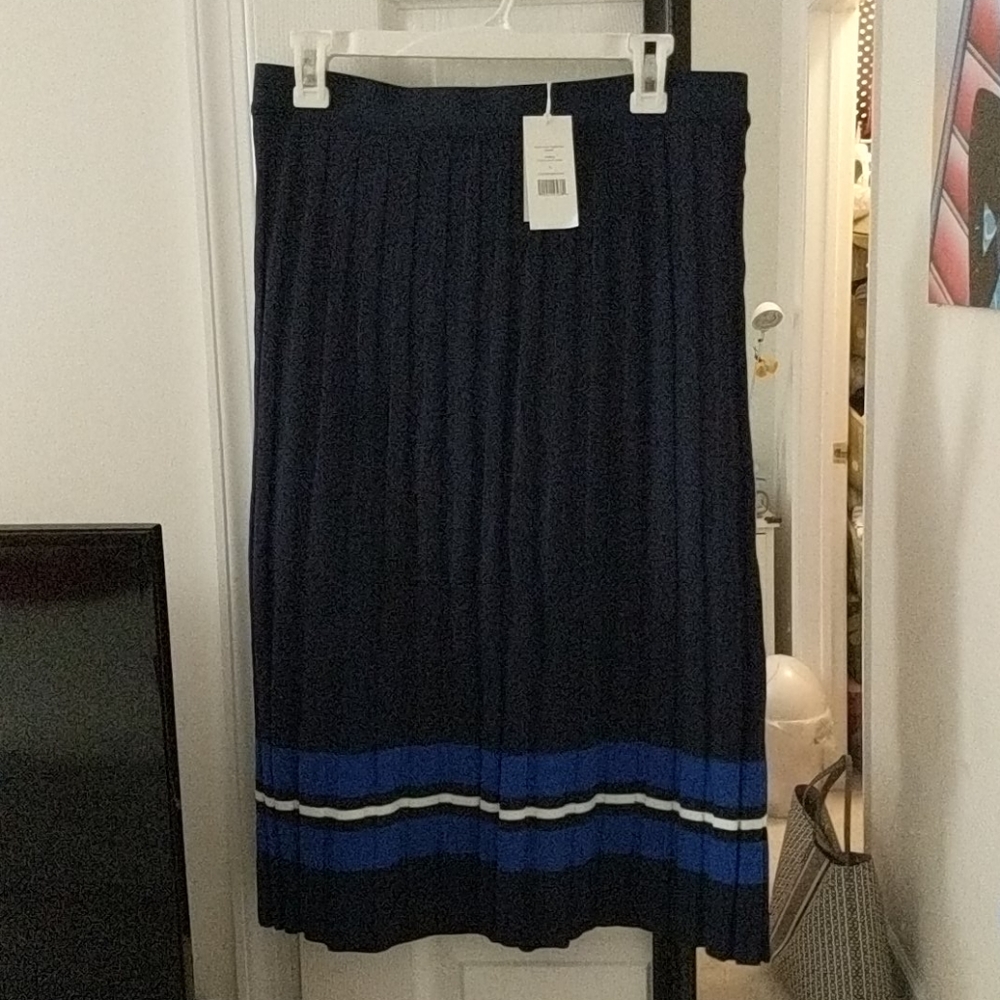 Tory Burch tech knit pleated skirt